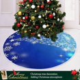 thumbnail image 6 of FMSHPON Christmas Winter Snowflakes Xmas Christmas Tree Skirt Stand Mat for Holiday Party Decoration Indoor Outdoor 36 inches, 6 of 6