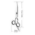 thumbnail image 4 of Pet Grooming Scissors, 6.83 in Stainless Steel, Sharp Blades for Precise Trimming, Ideal for At-Home Dog and Cat Haircuts, 4 of 8