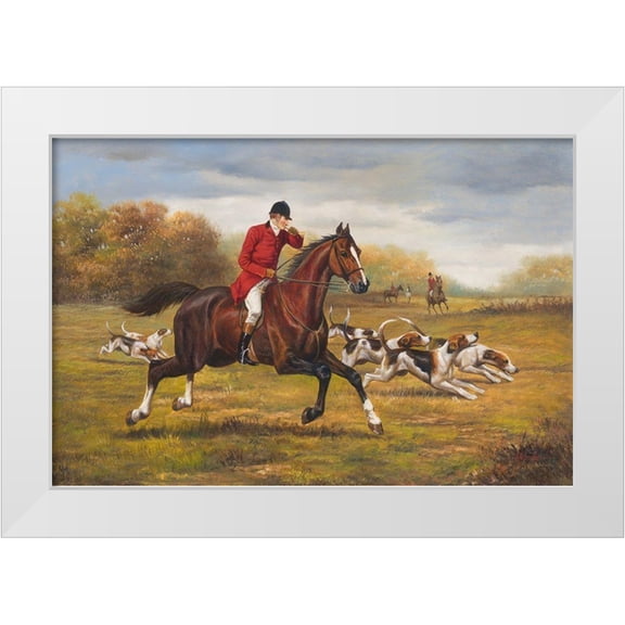 Schwarz, Johann 14x11 White Modern Wood Framed Museum Art Print Titled - Hunting near Bristol II