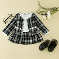 thumbnail image 2 of EnJoCho Kids Spring Clothes Toddler Girls Outfit Fashion Small Fragrance Long Sleeves Plaid Dress Coat 2pcs Set Outfits Kids Winter Fall Trendy Clothing Set Party Wear, 2 of 6