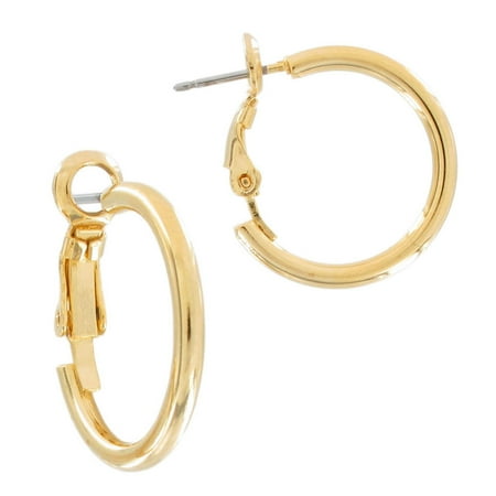 - Small Gold Tone Pierced Hoop Earrings 5/8