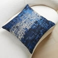 thumbnail image 4 of Navy Blue Pillow Covers 22X22inches Gold Splashed Decorative Throw Pillow Covers Soft Accent Jacquard & Velvet Cozy Pillow Cover 1Piece, 4 of 6
