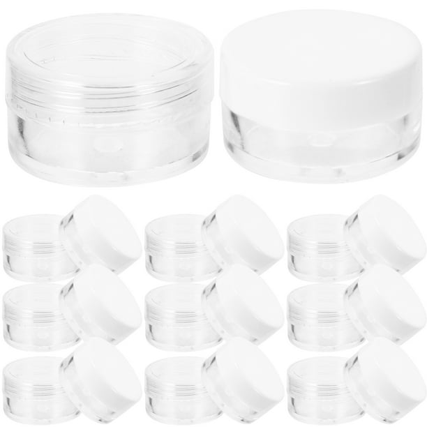50 tarros pequeños redondos para crema facial, envases vacíos para crema, estuche de viaje para crema.