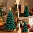 thumbnail image 4 of Christmas Tree Candle, LED Flameless Candle with Flickering Warm Light, Battery Operated Christmas Tree Shaped Candle Decor, Holiday Tabletop Ornament for Mantel Dining Room Home Party Decoration, 4 of 6