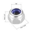 thumbnail image 2 of M4 x 0.7mm Nylon Insert Hex Lock Nuts, 304 Stainless Steel, 10 Pcs, 2 of 5