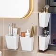 thumbnail image 2 of 4-piece self-adhesive wall-mounted storage box white 14L x 9W x 15H cm, 2 of 5
