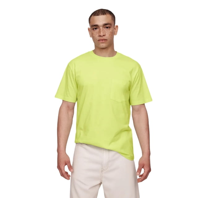 Camiseta GAP para hombre con bolsillo, Superlime, XS