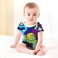 thumbnail image 4 of Geometry Dash Baby Boy Girl Short Sleeve Romper Clothing Set Print Cartoon Baby Summer One Piece Jumpsuit, 4 of 8