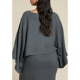thumbnail image 2 of ELOQUII Women's Plus Size Draped Cropped Sweater, 2 of 3