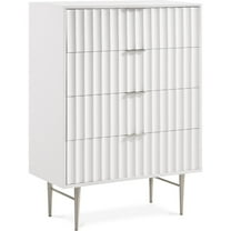 Meridian Furniture Modernist Contemporary Chest in White Medium Gloss Finish