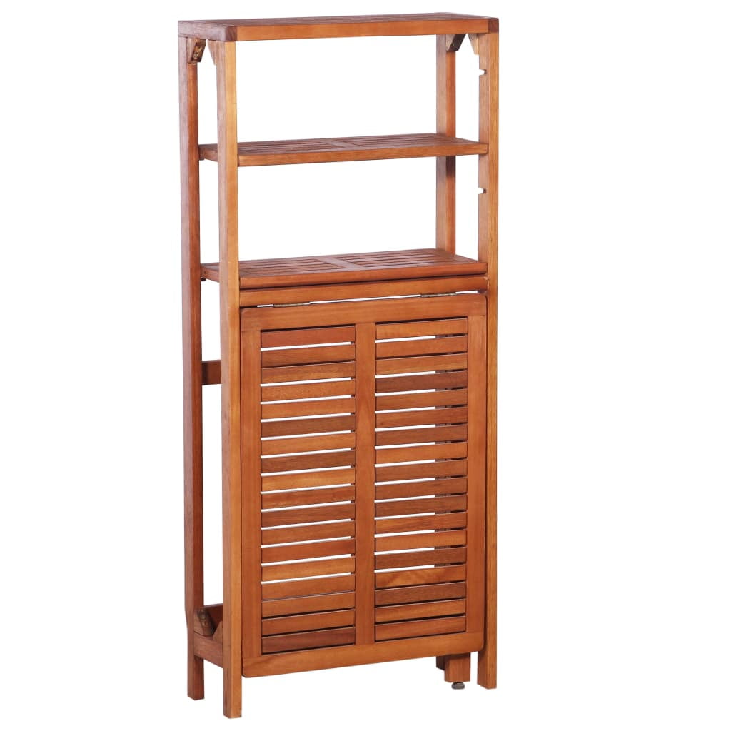 Kepooman Outdoor Patio Folding Wooden Table & Chair Set with Storage Shelf, Set of 3, Brown Kepooman Outdoor Patio Folding Wooden Table & Chair Set with Storage Shelf, Set of 3, Brown