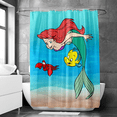 thumbnail image 1 of Ariel Shower Curtain Fashionable Design Portable Amusing Shower Liner for Family for Wet Room Bathtub Shower Stall with 12 PCS Hooks ,3 Size, 1 of 9