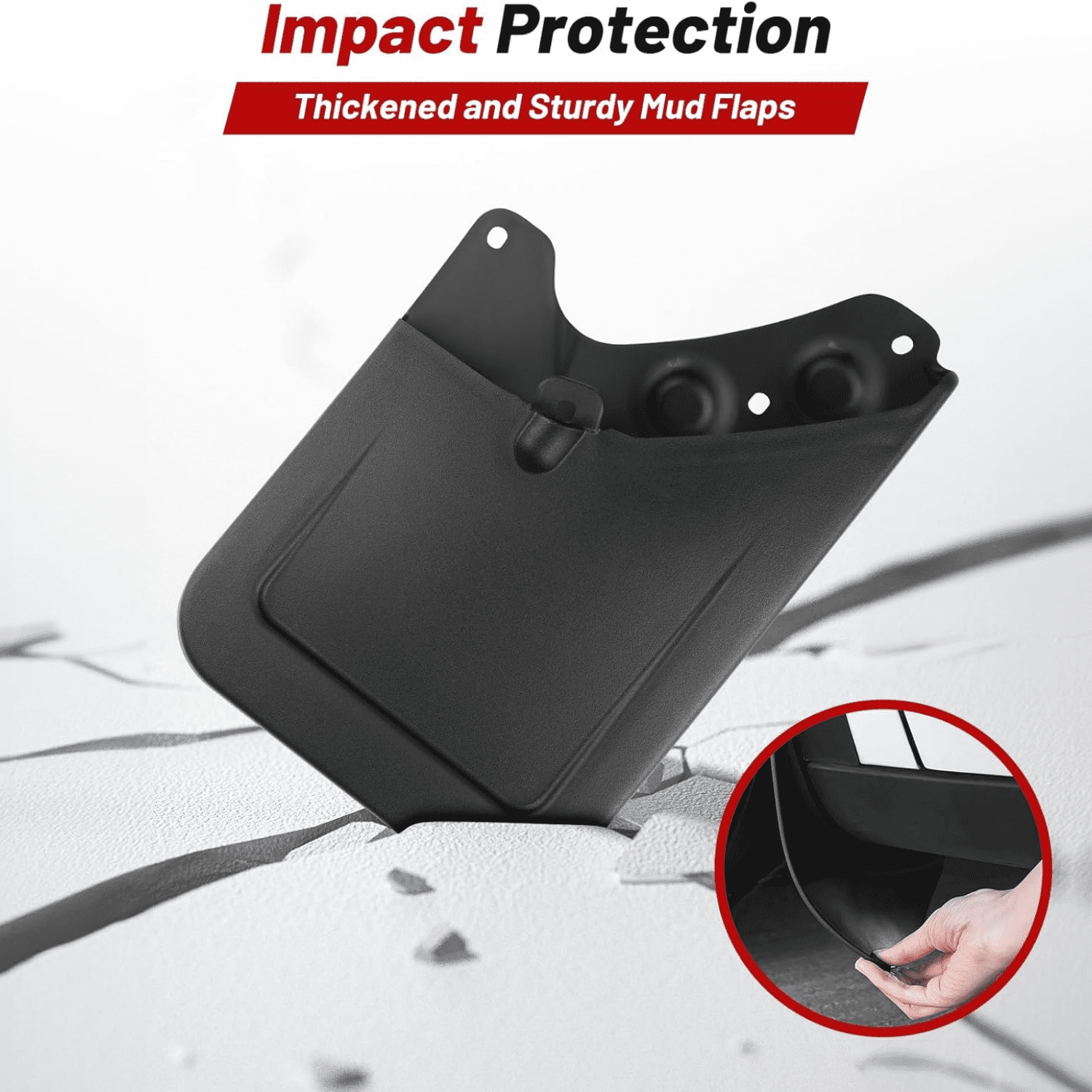 2025 Upgraded Mud Flaps for 2024-2026 Toyota Tacoma Mud Guards Accessories All Weather Mud Flaps Splash Guards Tacoma Mudflaps No-Drill Front and Rear-Black,4 Pc