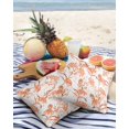 thumbnail image 3 of Pack of 2 Outdoor Pillow Covers, Orange Plant and Fruits Texture Waterproof Square Throw Pillowcase Cushion Decorative Pillow Covers for Couch Patio Tent, 24x24 in, 3 of 6