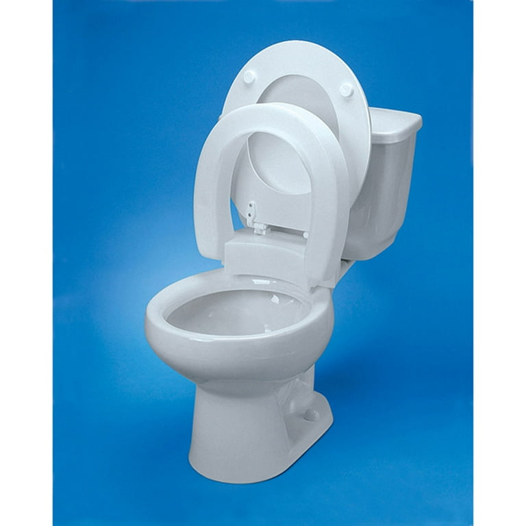 Maddak Elevated toilet seat , hinged, elongated Maddak Elevated toilet seat , hinged, elongated