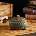thumbnail image 4 of Retro Jewelry Ring Storage Case Decorative Boxes With Lids For Home Decor Earring Container Decor Resin Necklace Travel Display Box Jewelry Box Female Gift, 4 of 11