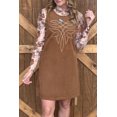 thumbnail image 5 of TinyCribz Women's Corduroy Shift Dress, Geometric Western Embroidery XL, 5 of 7