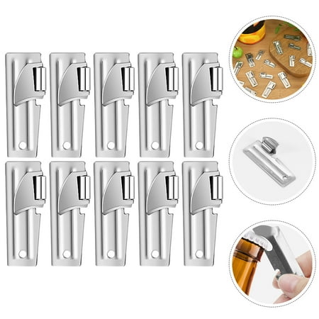 LEORX 10Pcs Small Stainless Steel Can Opener Manual Handheld Tool for Household Kitchen Use