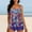 10Purple, variant on Women'S Plus Size Two Piece New Style Sleeveless Swimsuits Contrast Color Crewneck Surfing Swimwear Lightweight Women Print Strappy Back Set Two Piece Swimdress Black