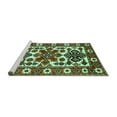 thumbnail image 2 of Ahgly Company Machine Washable Indoor Round Persian Turquoise Blue Traditional Area Rugs, 3' Round, 2 of 4