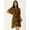 Brown, variant on DressBerry Women's Printed Rayon Crepe Dress Casual Summer Kimono Sleeves Knee Length High Waist Round Neck Western Style Light Weighted High Rise Short Crepe Dress