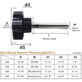 thumbnail image 2 of Tornillo de fijación con forma de alquitrán, abrazadera de hilo de acero plástico, mano de baquelita, 2 of 5