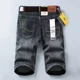 thumbnail image 3 of Pantalones vaqueros cortos para hombre, talla grande, medio oversize, pantalones cortos de mezclilla para hombre, bermudas largas, diseñador azul, lujo, oferta, moda coreana popular, 3 of 5