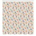 thumbnail image 3 of Spring Shower Curtain, Powder Puff Tailed Bunnies Jumping and Eating Tasty Carrots Around Flower Bouquets, Fabric Bathroom Set with Hooks, 69W X 75L Inches Long, Multicolor, by Ambesonne, 3 of 3