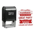 thumbnail image 1 of Printtoo Personalized Red Self Inking Getting Married Wedding Favor Stamp Custom Rubber Stamper-60 x 40 mm, 1 of 6
