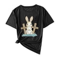 thumbnail image 1 of Camisas de Manga Corta para las Mujeres Moda Casual Impresión Cuello Redondo Suéter Tee Blusas, 1 of 4