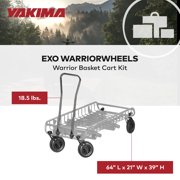 Yakima EXO WarriorWheels Cargo Basket Cart Kit, Aluminum, 110 lb Capacity.