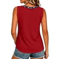 thumbnail image 3 of 250th Anniversary Printed Women Shirts Casual 250 Years Of Freedom T Shirt Sleeveless Tshirts Patriotic Tops, 3 of 5