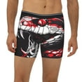 thumbnail image 2 of Xecao Fierce Red Viper Graphic Art Print Boxer Briefs for Men's Stretch Moisture-Wicking Underwear, Mid-Rise Classics breathable fabric, 2 of 7