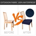 thumbnail image 5 of Y YUNHSOM Waterproof PU Leather Dining Chair Seat Covers, Stable Washable Slipcovers Chair Protectors for Home, Kitchen, Office (Deep Blue,6 Pcs), 5 of 6