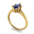 thumbnail image 2 of 1 ct Marquise Cut Simulated Tanzanite Solitaire 18K Yellow Gold Womens Engagement Ring, 2 of 5