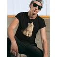 thumbnail image 2 of Red Cat Sitting Looing Up T-Shirt Men -Image by Shutterstock, Male Medium, 2 of 4