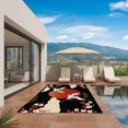 thumbnail image 2 of Japanese Style Outdoor Rug 5x8 Ft, Non Slip Washable Area Rug, Modern Cranes Cherry Flower Wave Red Brown Patio Rugs Carpet Runner, Large Floor Mat for Indoor/Outdoor Deck Porch Camping, 2 of 8