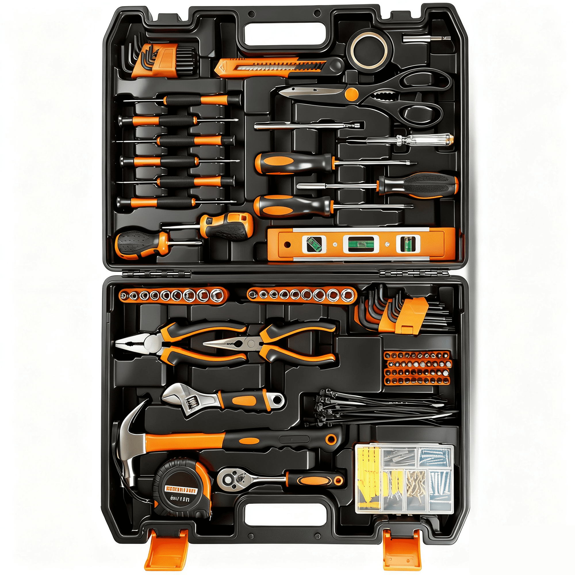 Ktaxon 198 Piece Tool Set, Household Tool Kit with Storage Case