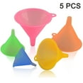 thumbnail image 1 of 5Pcs Plastic Funnel Set, Multipurpose Wide Mouth Funnel, Rainbow Colours Kitchen Funnel Set Suitable For A Variety Of Bottles, Cans From Edible Oil, 1 of 2