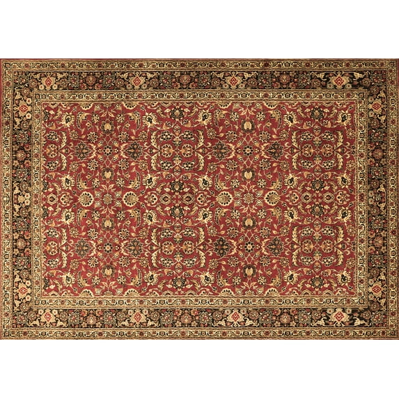 Ahgly Company Indoor Rectangle Persian Brown Traditional Area Rugs, 7' x 10'
