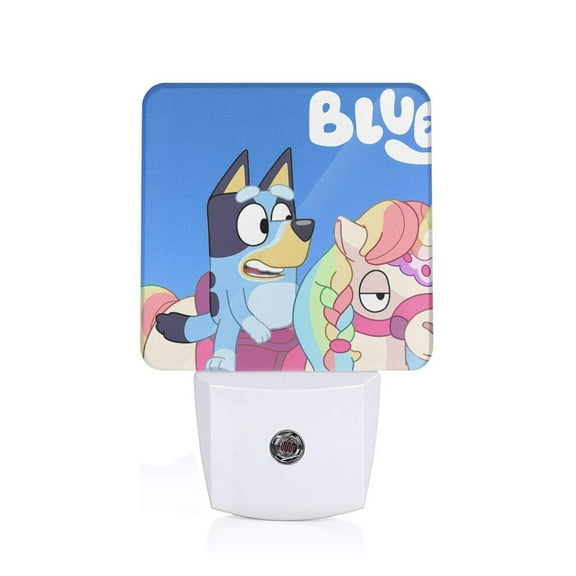 Johaoi Bluey for LED Night Light, Night Lights Plug into Wall with Dusk-to-Dawn Sensor Nightlight for Bedroom, Bathroom, Nursery, Hallway, Kitchen-