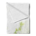 thumbnail image 2 of Flower Soft Flannel Fleece Throw Blanket, White Springtime Blossoms on Tree Branch Freshness Garden Growth Seasonal Nature, Cozy Plush for Indoor and Outdoor Use, 60" x 80", White Green, by Ambesonne, 2 of 5