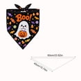 thumbnail image 2 of LACKUST Halloween Dog Bandana Tie On Adjustable Pet Scarf for Dogs Cats Black Ghost Pumpkin Candy Corn Print Holiday Bandana for Halloween Party Trick or Treat 1 Pack, 2 of 6