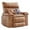 Retro Brown, variant on Aoile Large Recliner, Manual Recliner Sofa Chairs for Living Room, Bedrooms, Home Theaters, 400lbs Weight Capacity, Gray