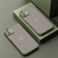 thumbnail image 1 of Étui Funda en TPU Carré Transparent Mat de Luxe pour iPhone 16 15 14 13 12 11 Pro Max Plus Mini 15Plus SE, Étui Rigide PC pour iPhone, Vert Menthe, iPhone 15 Plus, 1 of 6