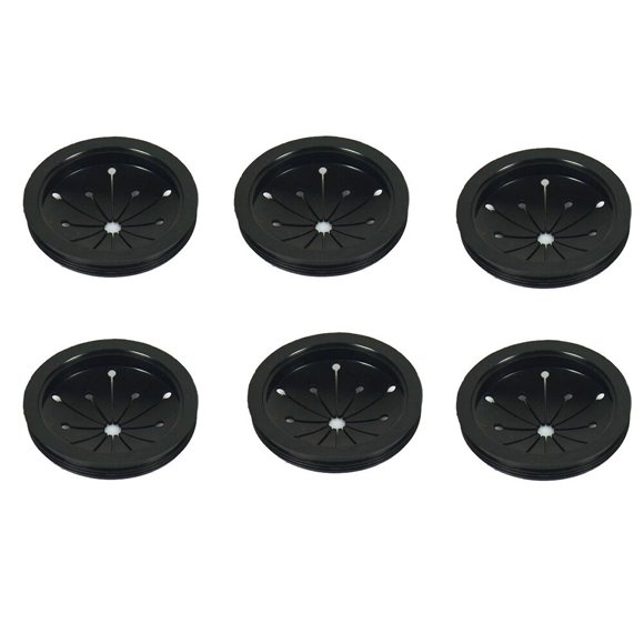KAKOWELY 6pcs Garbage Disposal Guard Sink Baffle Disposal Replacement Waste Food Disposer Accessories (Black),3.15"X3.15"X0.43"