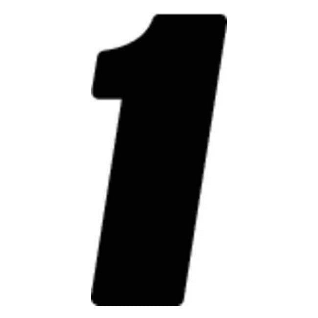 Hardline Products Number Label Blk Vinyl 4 in. H No. 1 PK3 DB43B-1