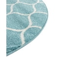thumbnail image 5 of Unique Loom Trellis Frieze Collection Area Rug - Rounded (7' 10" Round Light Blue/Ivory), 5 of 7