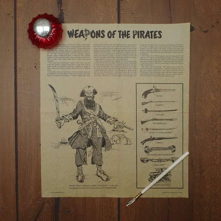 Pirate Weapons Parchment Paper Poster Pistol Sword Gun Blackbeard Decor Wall Art Pirate Weapons Parchment Paper Poster Pistol Sword Gun Blackbeard Decor Wall Art