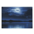 thumbnail image 1 of Night Cutting Board, Fantasy Moon and Clouds over Calm Water Seascape Dramatic Cloudy Dark Sky, Decorative Tempered Glass Cutting and Serving Board, Large Size, Navy Blue White Black, by Ambesonne, 1 of 1